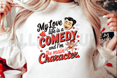 My Love Life Is A Comedy Funny Saying Vector Illustration Product Image 2
