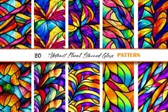 Floral Abstract Stained Glass Seamless Digital Pattern Product Image 2