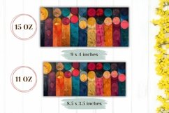 Abstract Mug Wrap Sublimation, Colorful Circles Mug Design Product Image 2