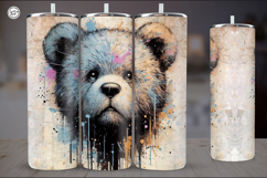 Teddy Bear Seamless Tumbler , 20 oz Tumbler Wrap Product Image 3