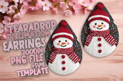 Charming Teardrop Design for Sublimation , Snowman Product Image 1