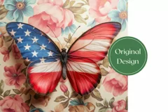 Butterfly Tumbler Wrap, Floral Tumbler Sublimation Design Product Image 2