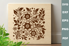 Floral Design, Flowers SVG Pattern, Cutting board SVG Product Image 1