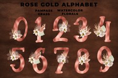 Rose Gold Boho Floral Alphabet Product Image 3