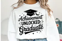 Achievement Unlocked Graduate svg | Graduation | Shirt Svg Product Image 2
