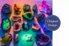Gemstones Tumbler Design, Minerals Tumbler Template Product Image 2