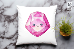 Kawaii Pink Crystal Gem Clipart Sublimation PNG Product Image 2