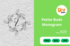 Petite Buds Monogram Product Image 1