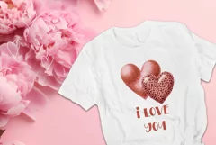 Love Hearts Illustration, I love You Design, Valentine Heart Product Image 2