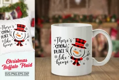 There's Snow Place Like Home Svg, Christmas Buffalo Plaid Product Image 3