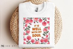 Floral Frame With Positive Affirmation Sublimation PNG Product Image 3