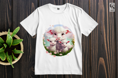 Cute Lamb Family Clipart Sublimation PNG Product Image 2
