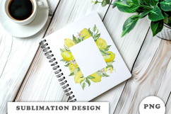Watercolor Lemons Frame png Product Image 2