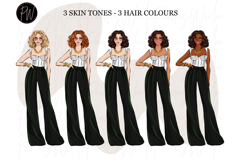 Fashion Girls 57 Hand Drawn clipart png Product Image 2