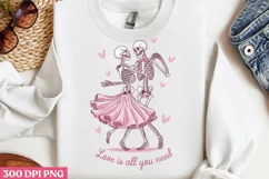 Love is all you need PNG, Retro Valentines Sublimatio PNG Product Image 2