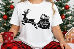 North Pole Reindeer Mail Svg, North Pole Postmark Svg. Product Image 3