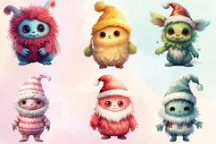 Little Christmas Monster Clipart Sublimation Product Image 2