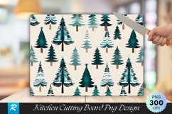 Scandinavian Trees Maple Cutting Board PNG Design Product Image 1