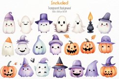 Cute Halloween Watercolor 76 Cliparts Ai Generated Art Product Image 2