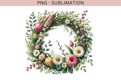 Spring wreath png design for T-shirts Product Image 2