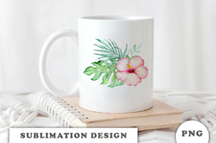 Watercolor Tropical Flowers Bouquet png Product Image 2