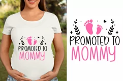 Promoted to mommy SVG Design, Pregnancy SVG Design Product Image 1