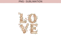 Book Lover LOVE PNG Sublimation | Floral Book Stack Design Product Image 3