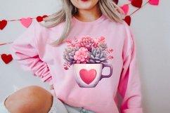 Pink Valentine Succulent Pot Clipart Product Image 2