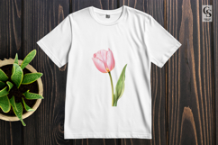 Pink Tulip Flower Clipart Sublimation PNG Product Image 2