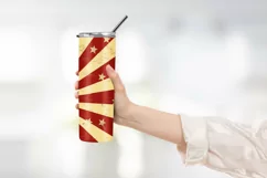 Patriotic Rooster 20 oz Tumbler Wrap - 4th of July Tumbler Product Image 2