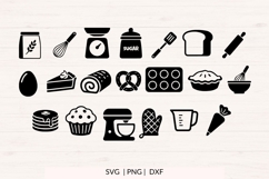 Baking Icons SVG Bundle 40 Bakery Clipart Files Product Image 2