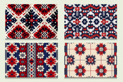 Patriotic Knitted Floral Plaid Cutting Boards sublimation De Product Image 2