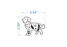 Dog Christmas Ornament SVG laser cut file for Glowforge Product Image 2
