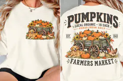 Pumpkin Farmers Market Front Back PNG, Fall Farm Front Back Product Image 2
