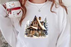 Cozy Christmas Farm Clipart, Christmas Clipart Product Image 2
