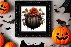 Gothic Halloween Watercolor Clipart PNG, Halloween PNG Product Image 2