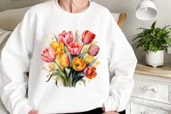 Spring Garden Clipart, Flowers Sublimation Designs Product Image 2