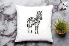 Watercolor Zebra Animal Clipart Sublimation PNG Product Image 3
