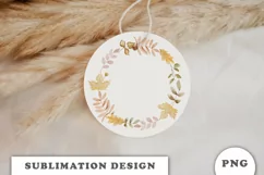 Watercolor Autumn Leaves wreath png Product Image 2