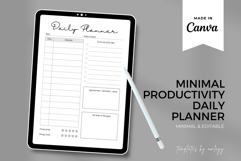 Minimal Productivity Daily Planner Template Editable Canva Product Image 2