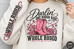 Whole Rodeo Front Sleeve PNG, Pink Cowgirl Boots Sleeve Shir Product Image 2