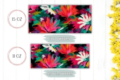 Abstract Mug Wrap, Floral Mug, Flowers Mug PNG Product Image 2