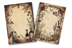 Witchy Botanical Junk Journal Pages Product Image 2