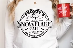 Frosty's Snowflake Cafe SVG, Christmas svg, farmhouse SVG Product Image 3