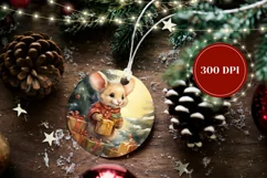 Christmas Ornament PNG, Cute Christmas Mouse Sublimation PNG Product Image 2