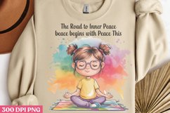 The road to inner peace begins PNG, Funny Woman Quotes Su Product Image 3