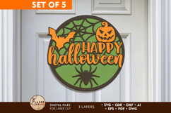 Halloween Door Hangers Laser Cut Templates Bundle Product Image 5