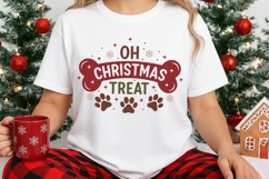 Oh Christmas Treat Svg, Dog Christmas Svg, Dog Treat Svg. Product Image 3