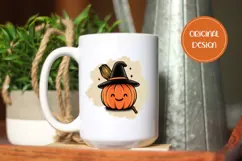 Halloween Pumpkin PNG, Funny Halloween Pumpkin T-Shirt PNG Product Image 2
