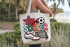 Soccer ball, net, boot, Bow &amp; Star PNG Sublimation | Soccer Product Image 3